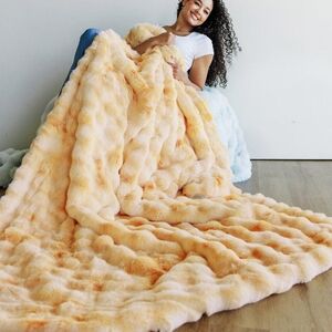 Minky Couture Premium Cloud Peaches and Cream Blanket Extremely Limited